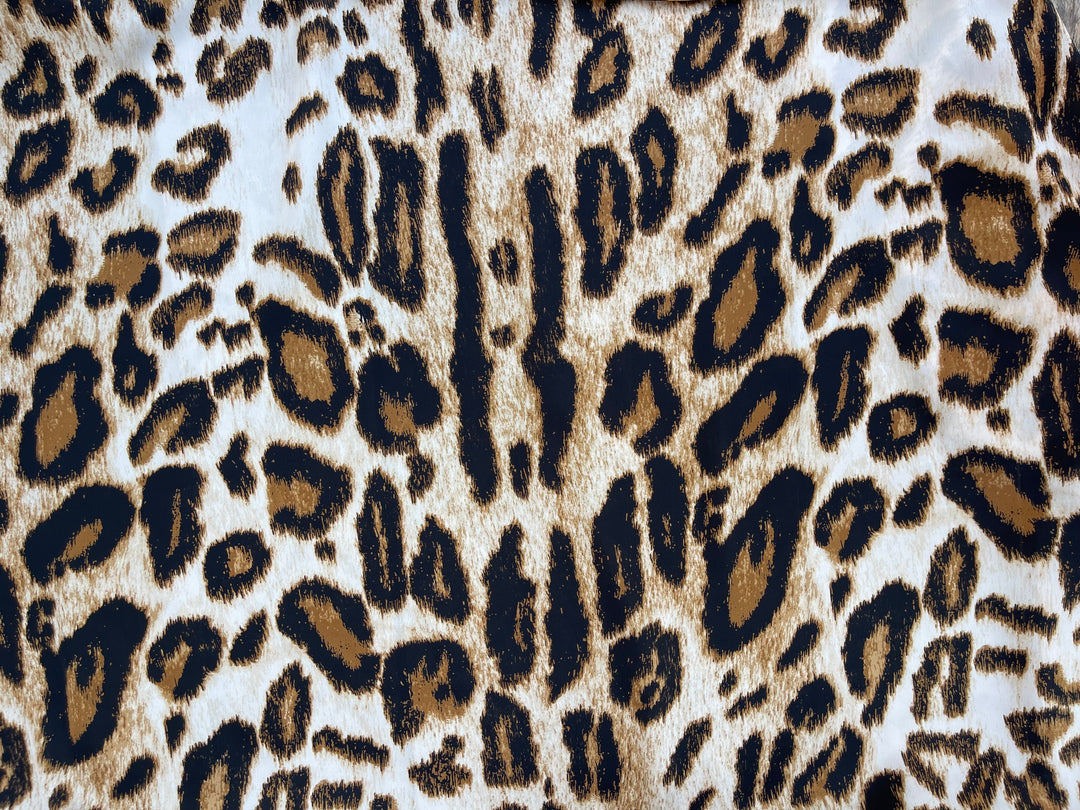 Lightweight  satin  fabric - Cheetah  print