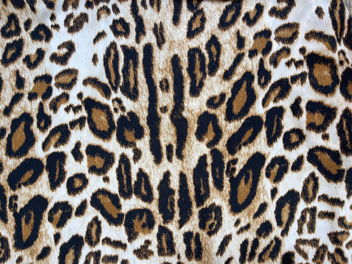 Lightweight  satin  fabric - Cheetah  print