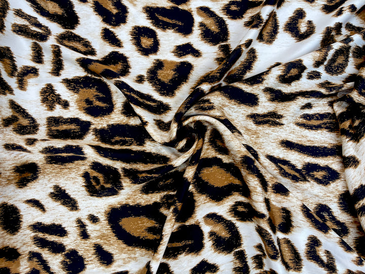 Lightweight  satin  fabric - Cheetah  print