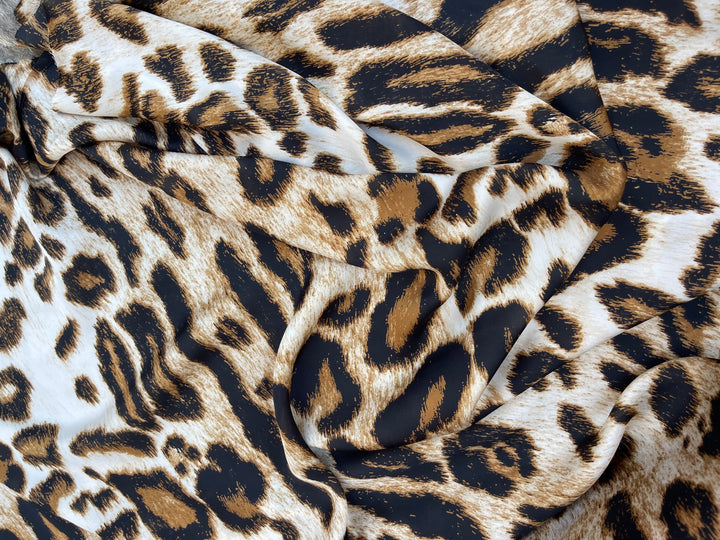 Lightweight  satin  fabric - Cheetah  print