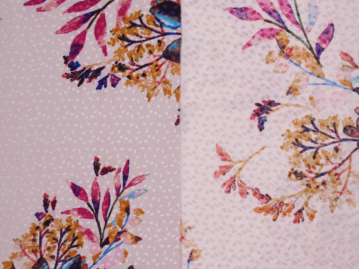 SILKY JACQUARD SATIN fabric by the yard -  Floral  jacquard  -  flowy fabric