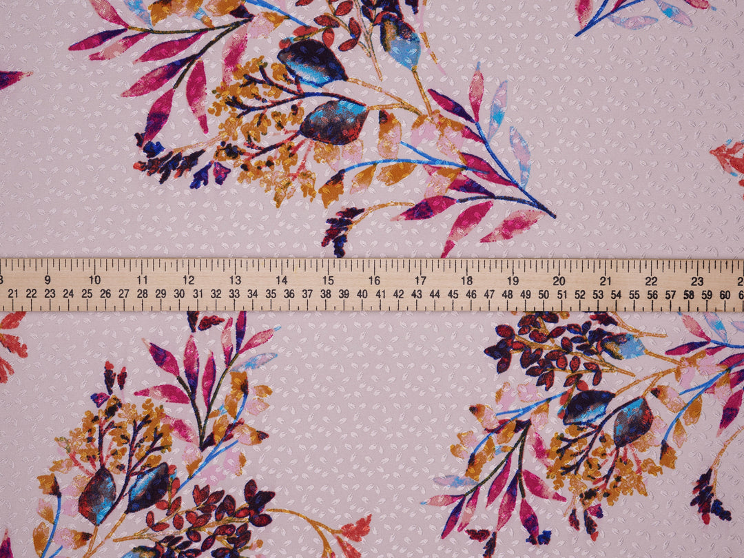 SILKY JACQUARD SATIN fabric by the yard -  Floral  jacquard  -  flowy fabric