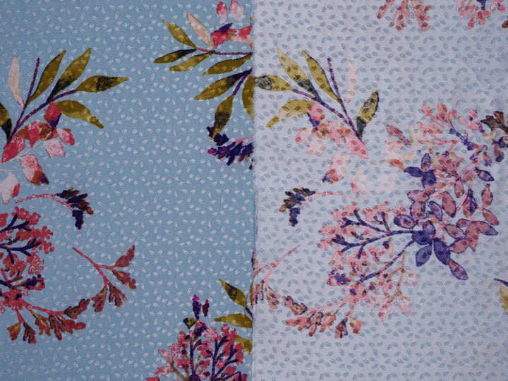 SILKY JACQUARD SATIN fabric by the yard -  Floral  jacquard  -  flowy fabric