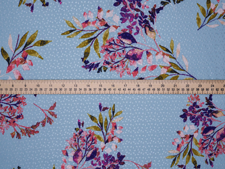 SILKY JACQUARD SATIN fabric by the yard -  Floral  jacquard  -  flowy fabric