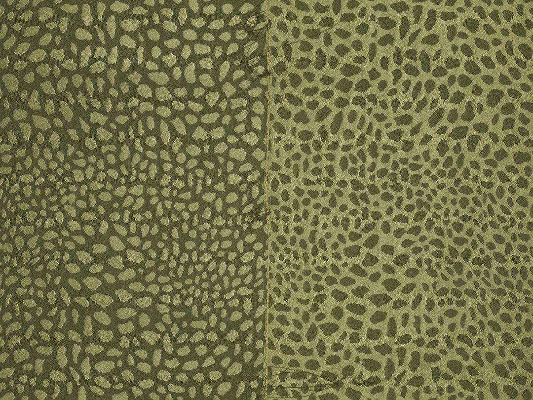 SILKY JACQUARD SATIN fabric by the yard - small Cheetah jacquard pattern -  flowy fabric