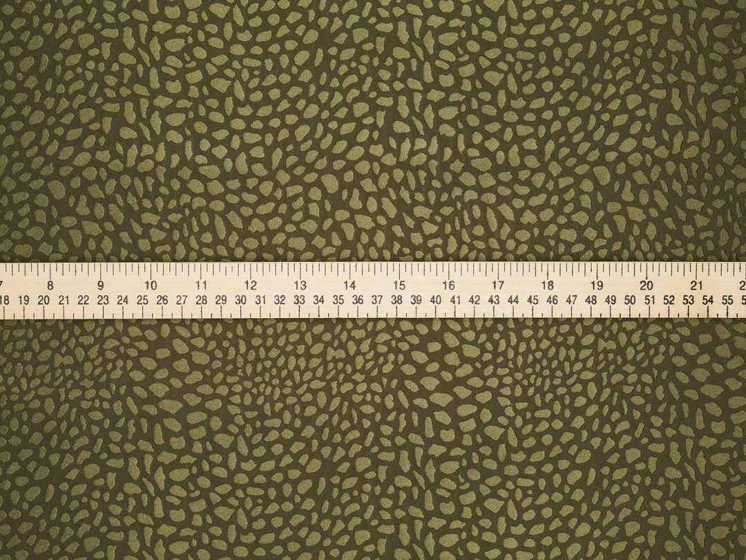 SILKY JACQUARD SATIN fabric by the yard - small Cheetah jacquard pattern -  flowy fabric