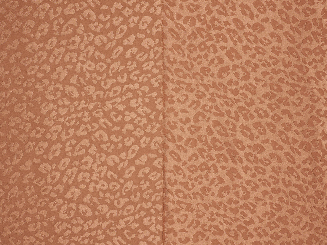 SILKY JACQUARD SATIN fabric by the yard - Cheetah jacquard pattern -  flowy fabric -