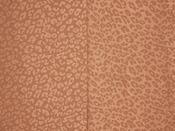 SILKY JACQUARD SATIN fabric by the yard - Cheetah jacquard pattern -  flowy fabric -