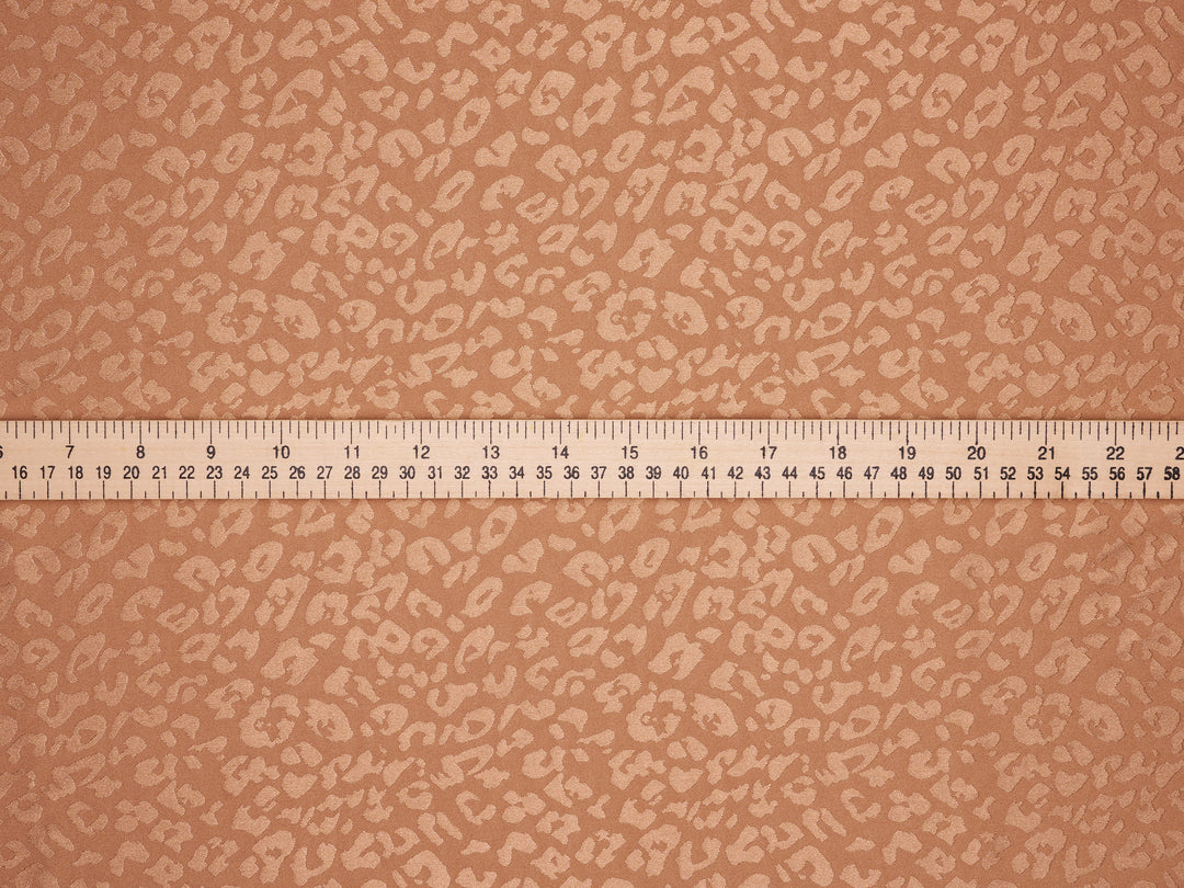 SILKY JACQUARD SATIN fabric by the yard - Cheetah jacquard pattern -  flowy fabric -