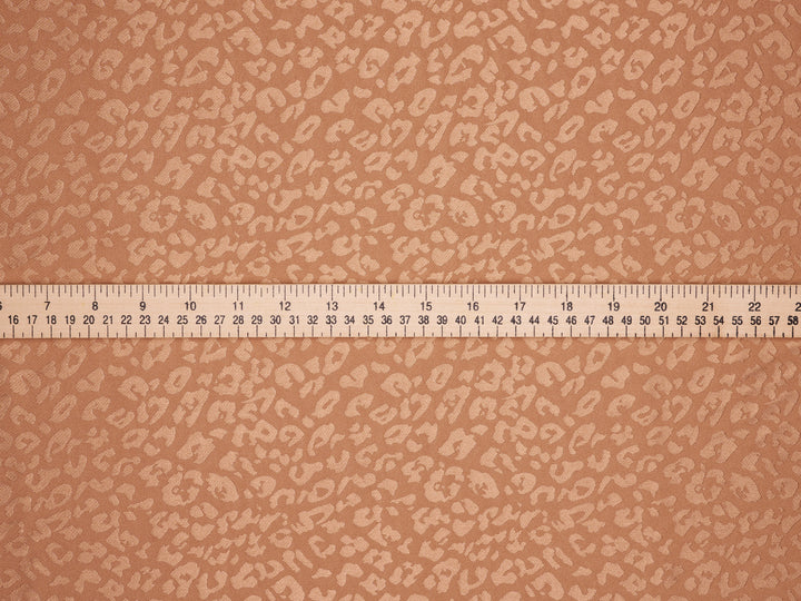 SILKY JACQUARD SATIN fabric by the yard - Cheetah jacquard pattern -  flowy fabric -