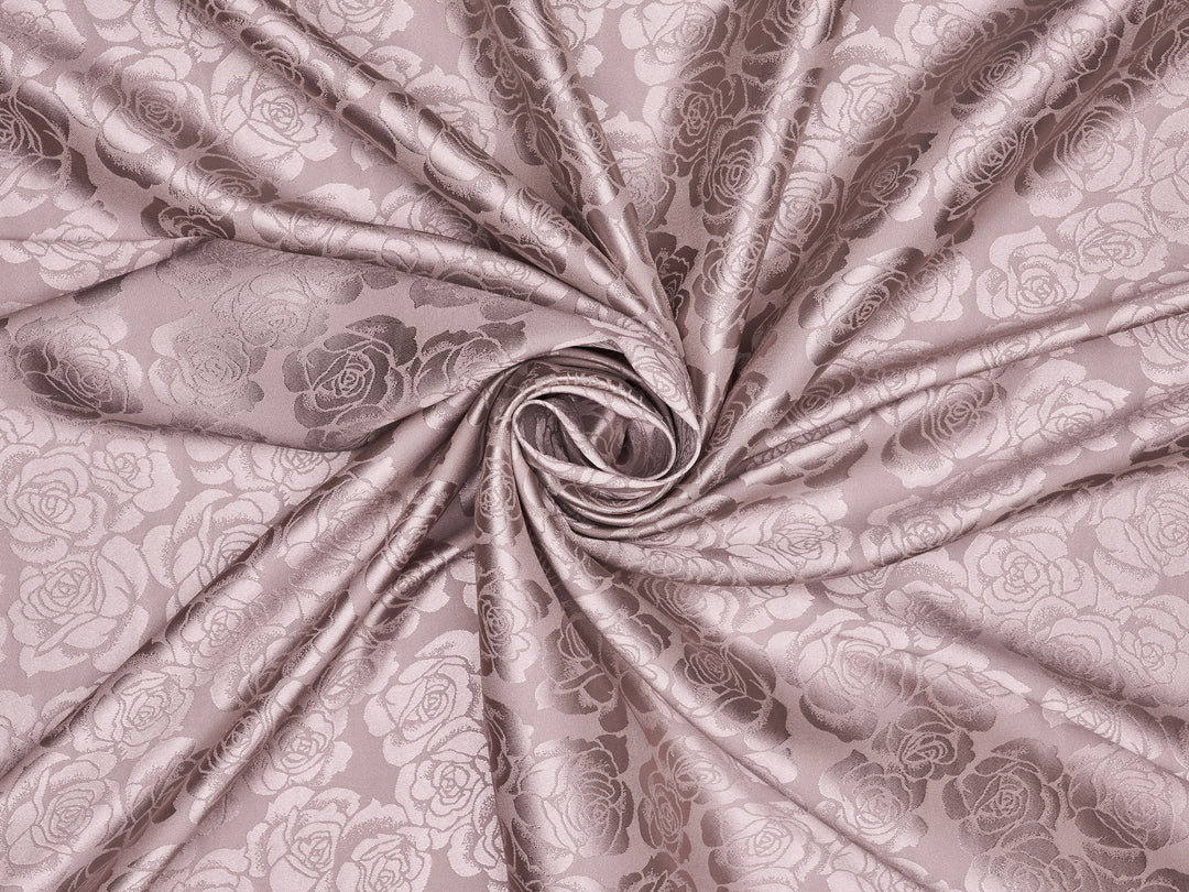 Roses  jacquard fabric satin 