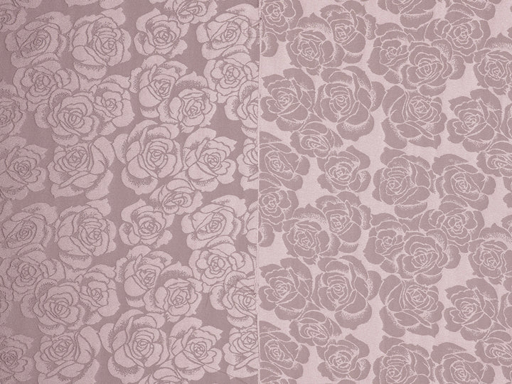 SILKY JACQUARD SATIN fabric by the yard - Roses   jacquard pattern -  flowy fabric