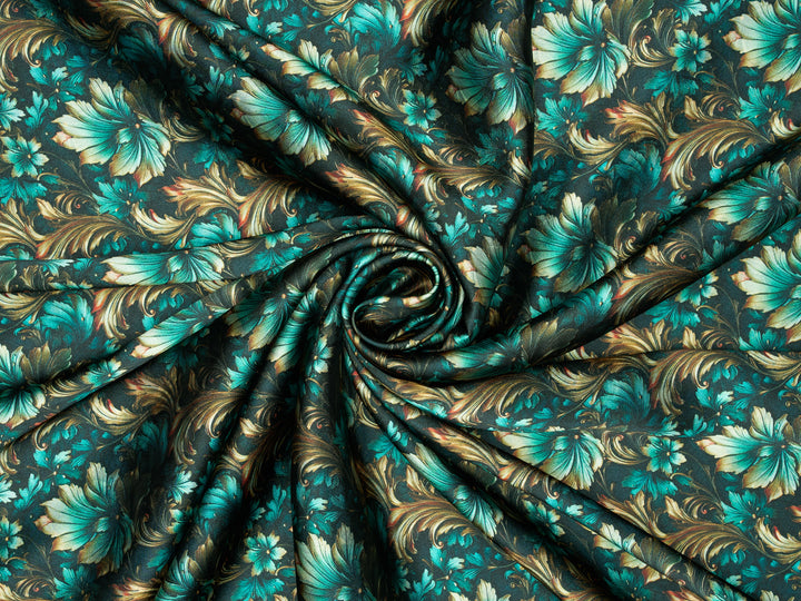 Silky Satin Charmeuse print - fabric by the yard -  double sublimation print