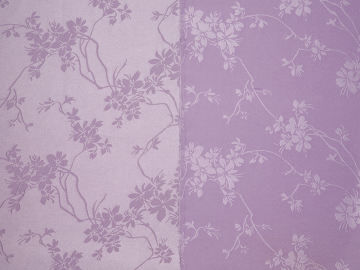 SILKY JACQUARD SATIN fabric by the yard - Cherry blossom  jacquard pattern -  flowy fabric