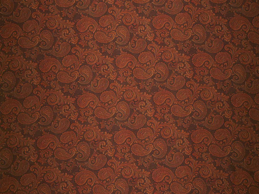 Tooled Paisley - Silky Satin Charmeuse print - fabric by the yard -  double sublimation print