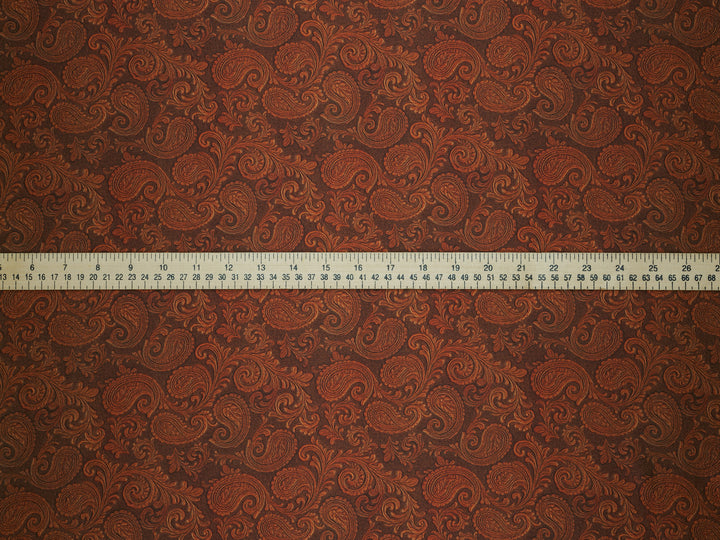 Tooled Paisley - Silky Satin Charmeuse print - fabric by the yard -  double sublimation print