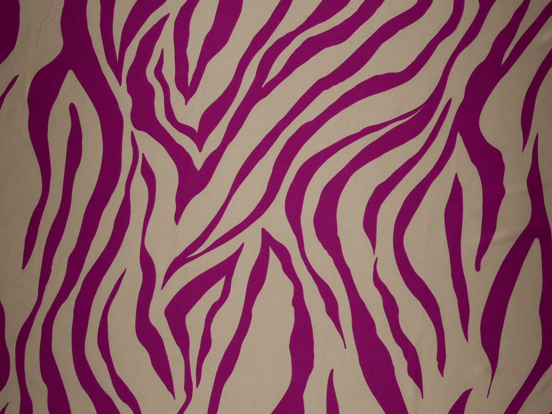 Animal Print - Faux silk Satin  charmeuse fabric by the yard