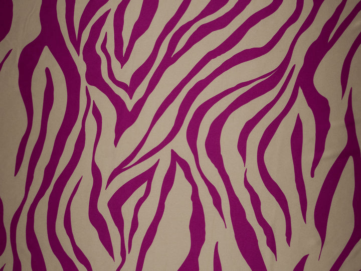 Animal Print - Faux silk Satin  charmeuse fabric by the yard