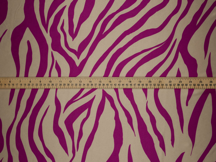 Animal Print - Faux silk Satin  charmeuse fabric by the yard