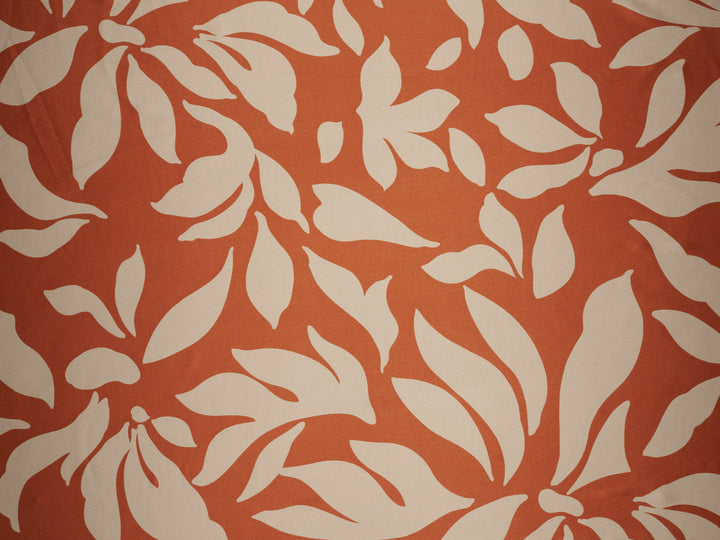 Leaves   two toned  print - Faux silk Satin  charmeuse fabric by the yard