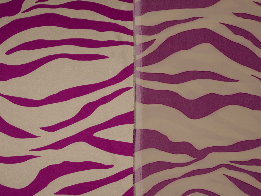 Animal Print - Faux silk Satin  charmeuse fabric by the yard