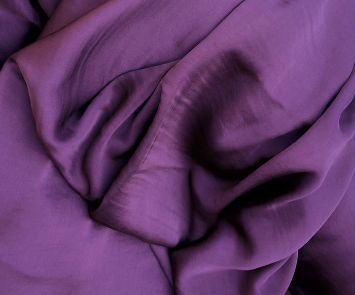 Lightweight  satin fabric by the yard -  Dark Mauve   Solid Color