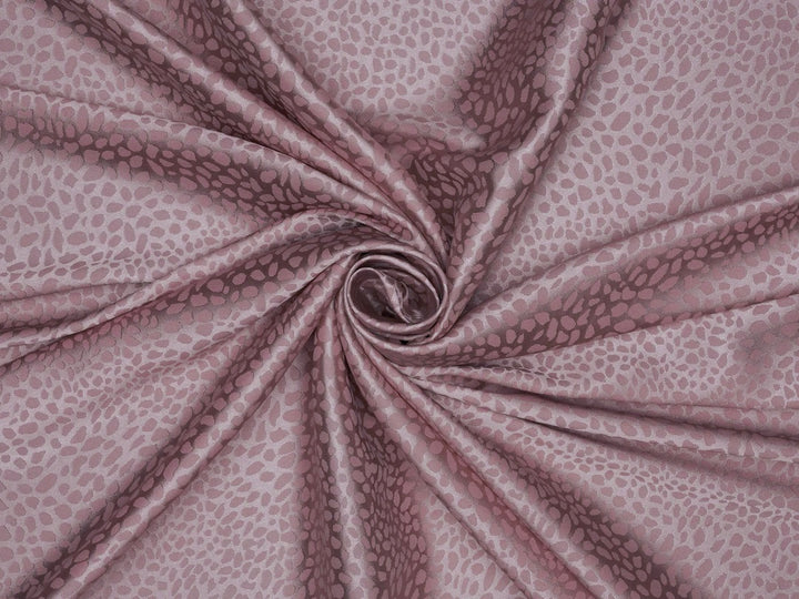 Lilac   - SILKY JACQUARD SATIN fabric by the yard - small Cheetah jacquard pattern -  flowy fabric