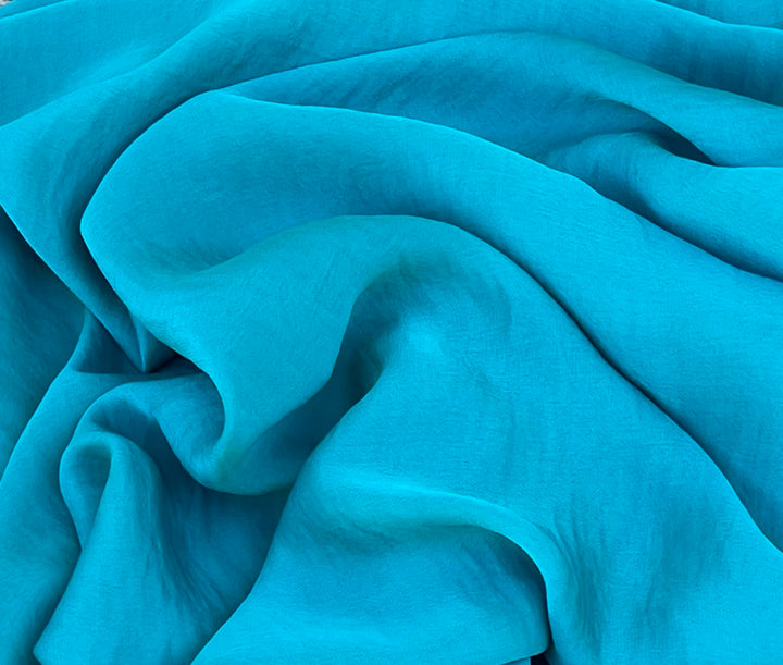Lightweight  satin fabric by the yard - Dark Jade solid color