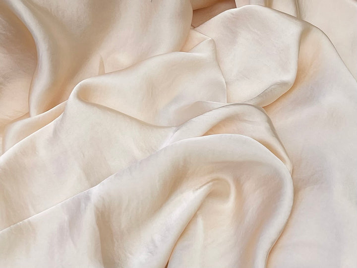 Lightweight  satin fabric by the yard - Taupe solid color