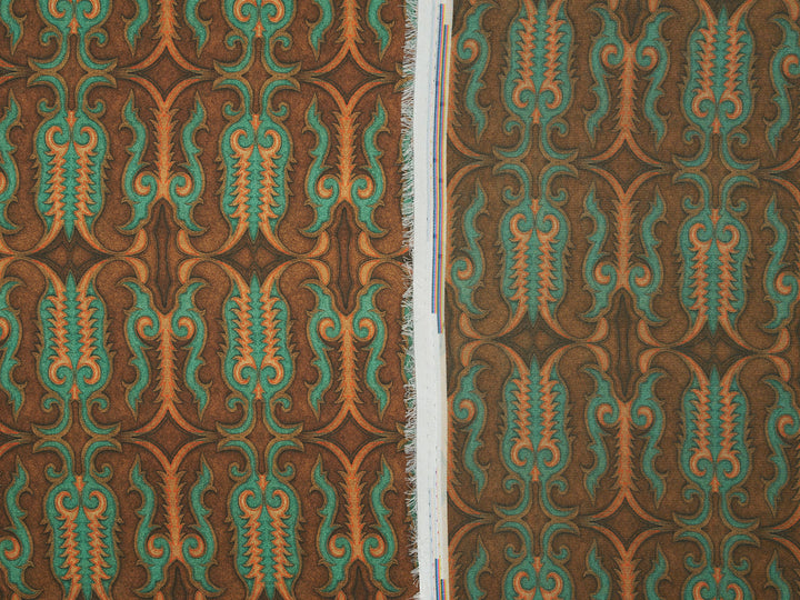 Leather Stitching   - Silky Satin Charmeuse print - fabric by the yard -  double sublimation print