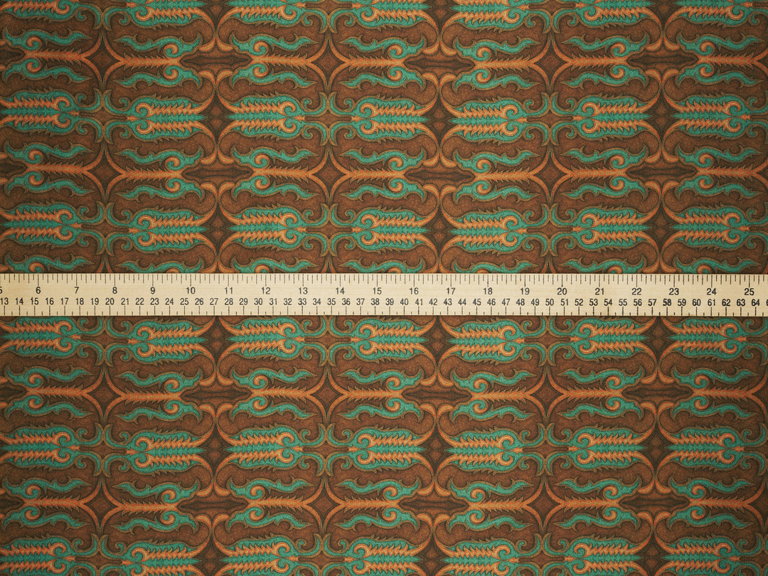 Leather Stitching   - Silky Satin Charmeuse print - fabric by the yard -  double sublimation print