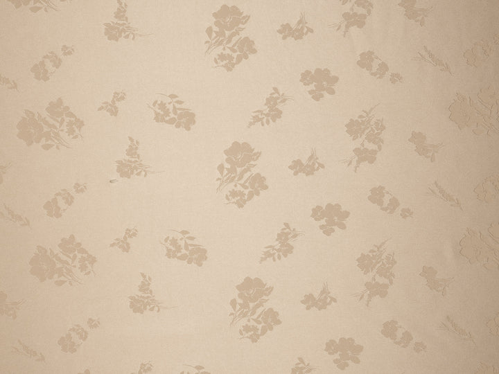 TAUPE lightweight silky jacquard satin -  fabric by the yard - Floral  jacquard pattern
