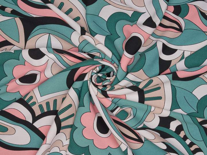 Woolpeach fabric by the yard - Pucci inspired  floral print