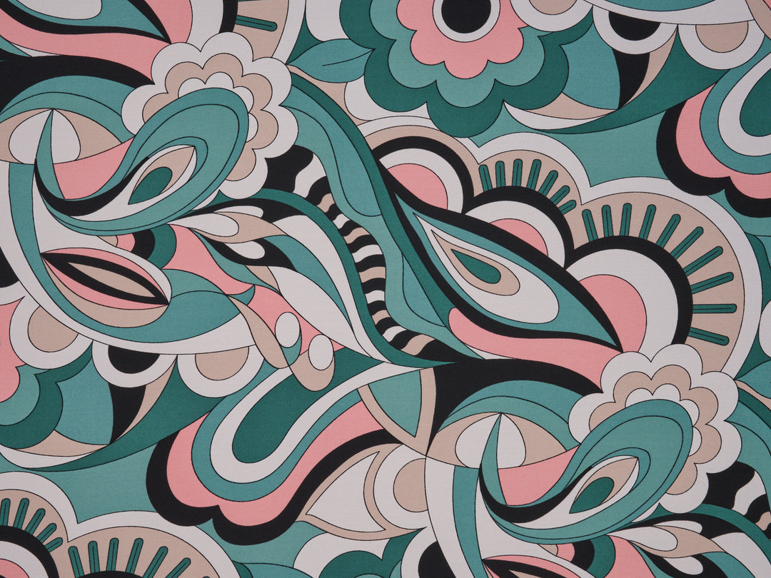 Woolpeach fabric by the yard - Pucci inspired  floral print