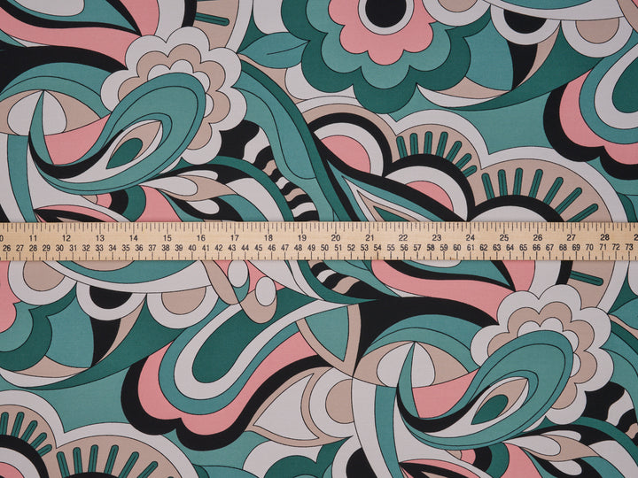 Woolpeach fabric by the yard - Pucci inspired  floral print