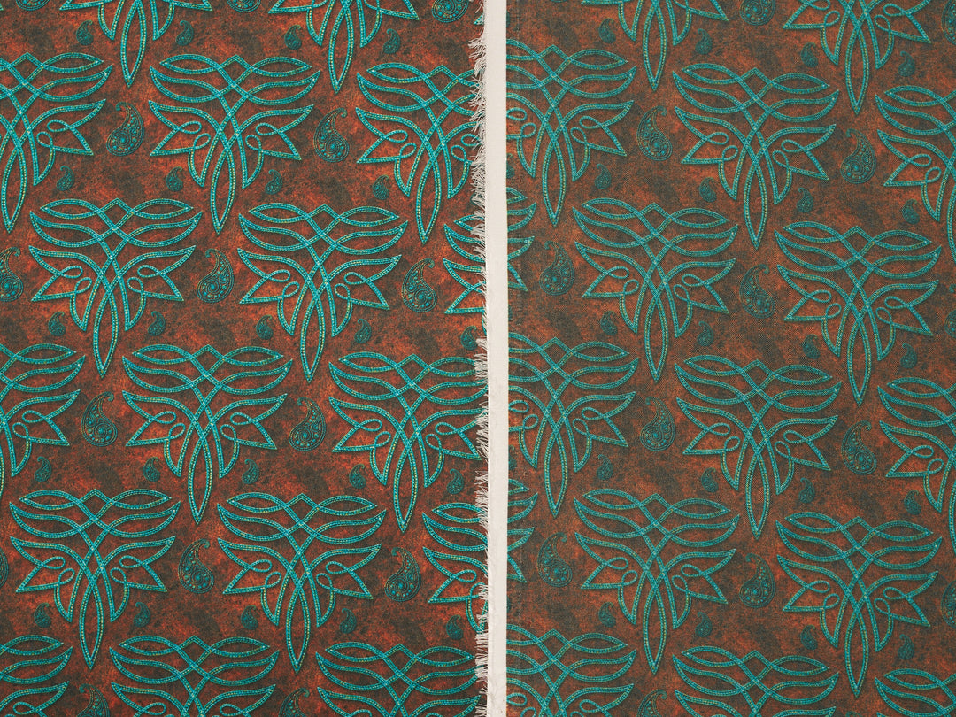 Leather Boot Stitching   - Silky Satin Charmeuse print - fabric by the yard -  double sublimation print
