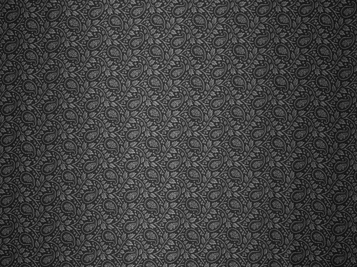 Black & Off-White Paisley Charmeuse Satin Fabric by the Yard – Silky Western Apparel Print