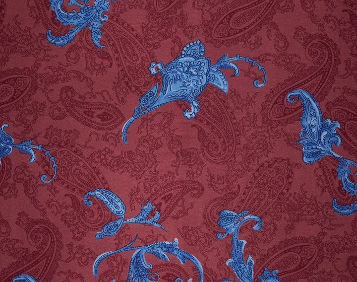 Charmeuse satin fabric by the yard -  Old country paisley print