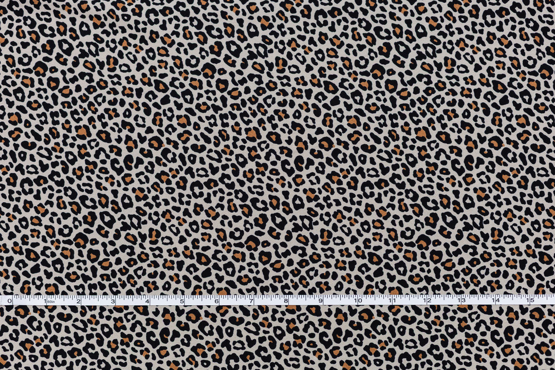 Smokey white  and black  Cheetah animal   print -  Luxury silk Satin  charmeuse fabric by the yard