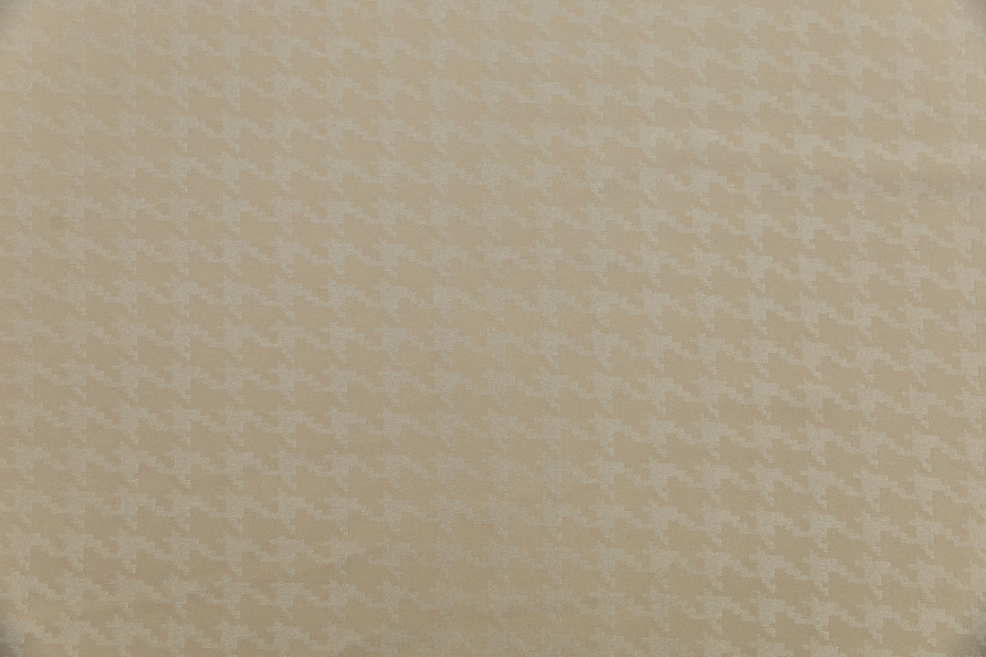 Stone Houndstooth  print - SILKY JACQUARD SATIN fabric by the yard - luxurious fabric