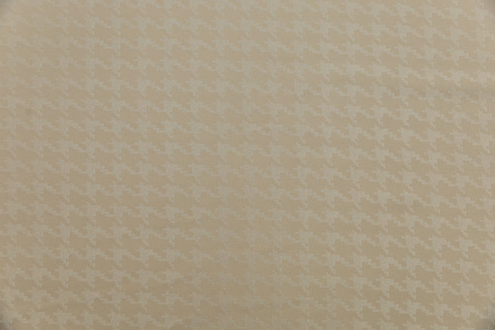 Stone Houndstooth  print - SILKY JACQUARD SATIN fabric by the yard - luxurious fabric