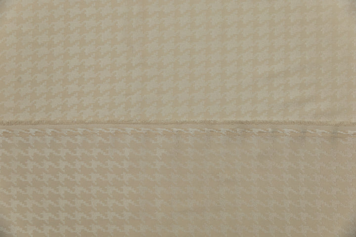 Stone Houndstooth  print - SILKY JACQUARD SATIN fabric by the yard - luxurious fabric
