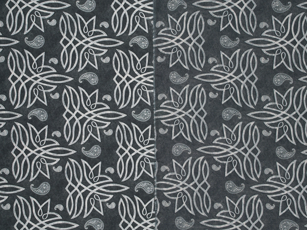 Leather Boot Stitching   - Silky Satin Charmeuse print - fabric by the yard -