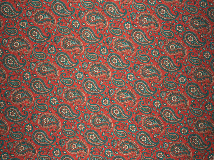 Boho Paisley - Silky Satin Charmeuse print - fabric by the yard -