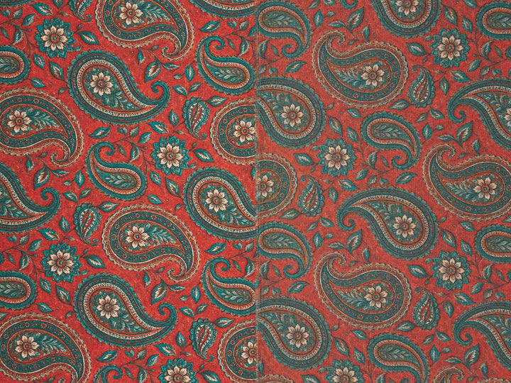 Boho Paisley - Silky Satin Charmeuse print - fabric by the yard -