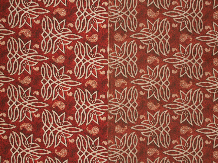 Leather Boot Stitching   - Silky Satin Charmeuse print - fabric by the yard -