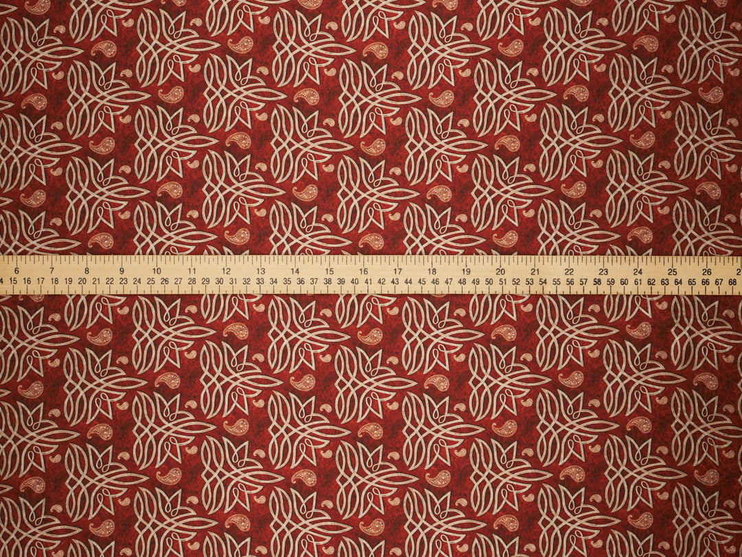 Leather Boot Stitching   - Silky Satin Charmeuse print - fabric by the yard -