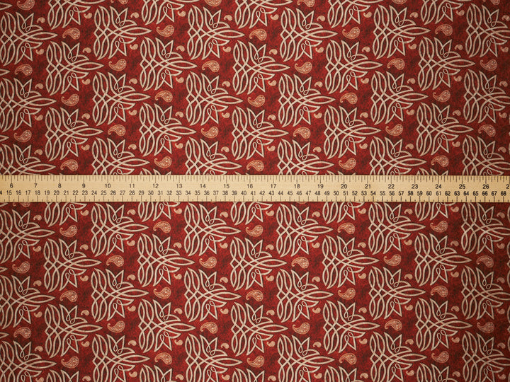 Leather Boot Stitching   - Silky Satin Charmeuse print - fabric by the yard -