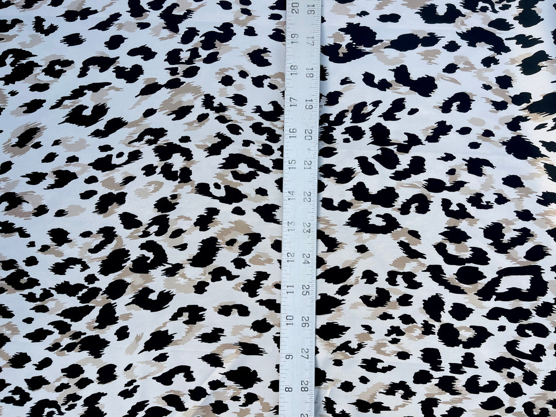 Cheetah satin print  - Lightweight  satin  fabric by the yard -