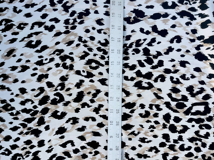 Cheetah satin print  - Lightweight  satin  fabric by the yard -